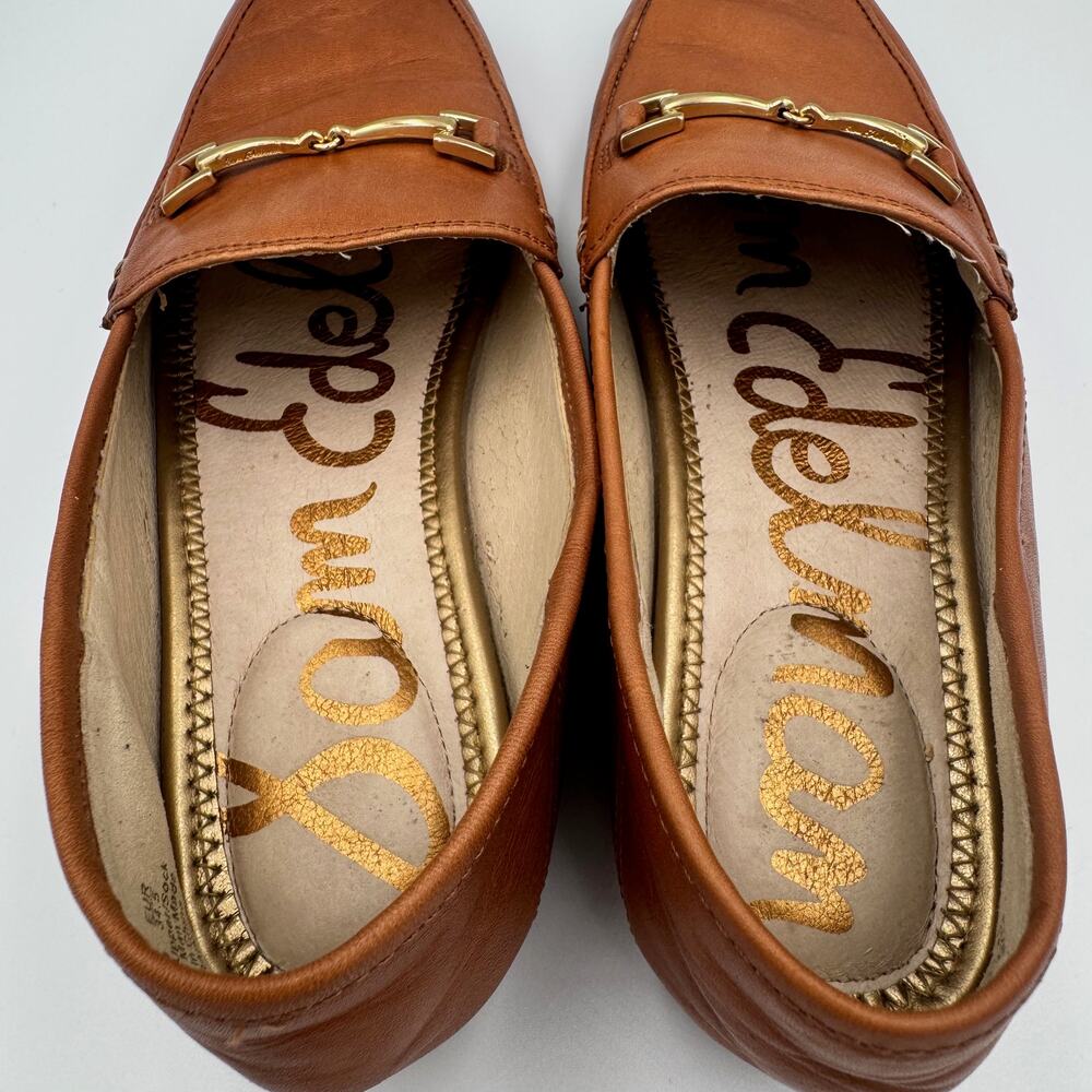 Sam Edelman Loraine Horsebit Loafer Saddle Tan Leather 4.5 EU 34.5 Old Money - Picture 10 of 16